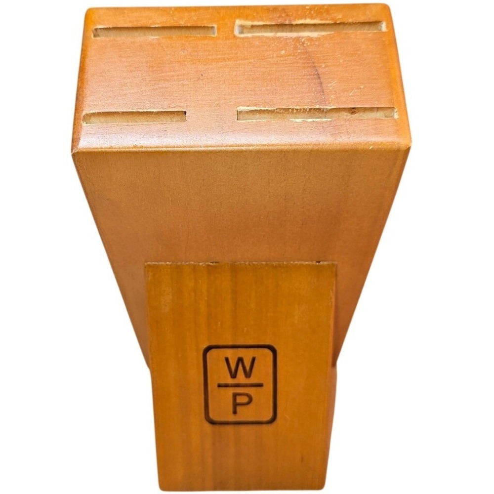 Wolfgang Puck WP‎ Santoku Chef's Knife Set Wood Block Only for 9" 7" 5" & 3"